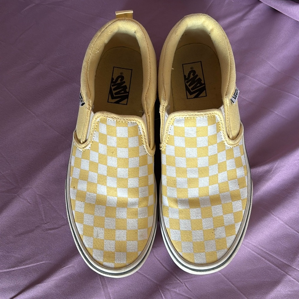 Yellow Checkered Vans